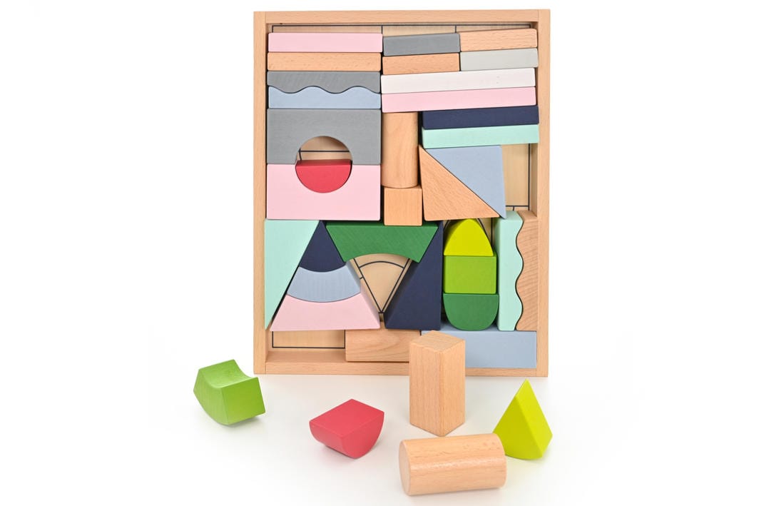 EverEarth Wooden Blocks EverEarth 37 Piece Block Kit