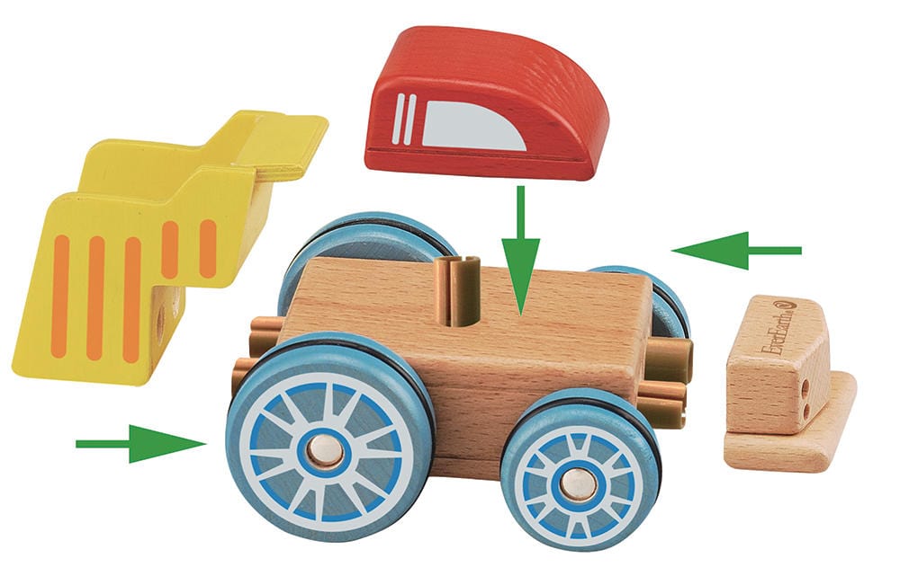 EverEarth Wooden Blocks EverEarth Interchageble car