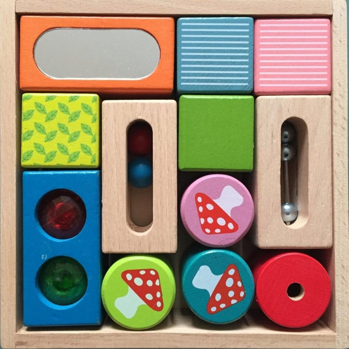 EverEarth Wooden Blocks EverEarth Sensory Discovery Blocks with Sounds