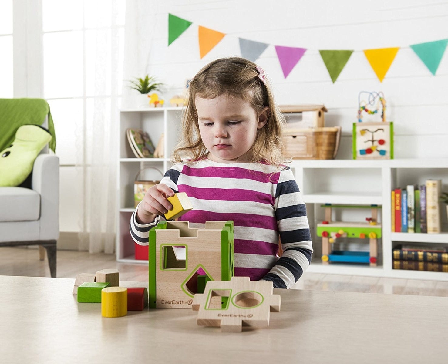 EverEarth Wooden Blocks EverEarth Shape Sorter Box