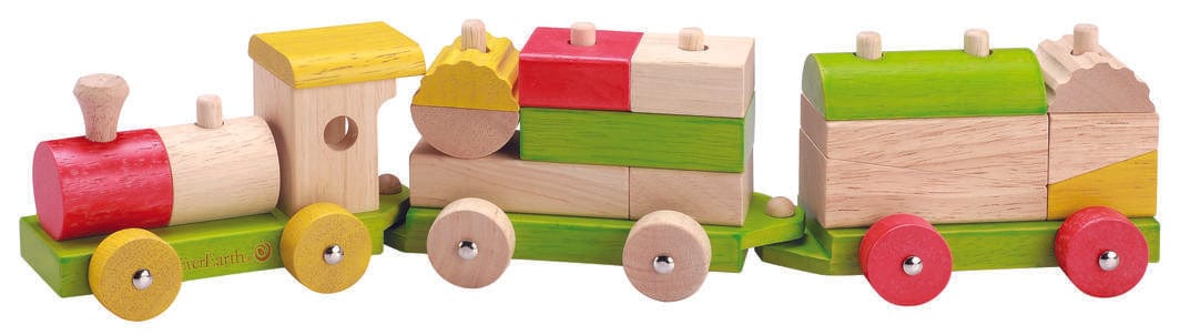 EverEarth Wooden Blocks Sorting Train Blocks