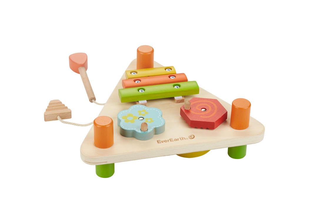 EverEarth Wooden Musical Toys Flip Over Triangle Musical Set