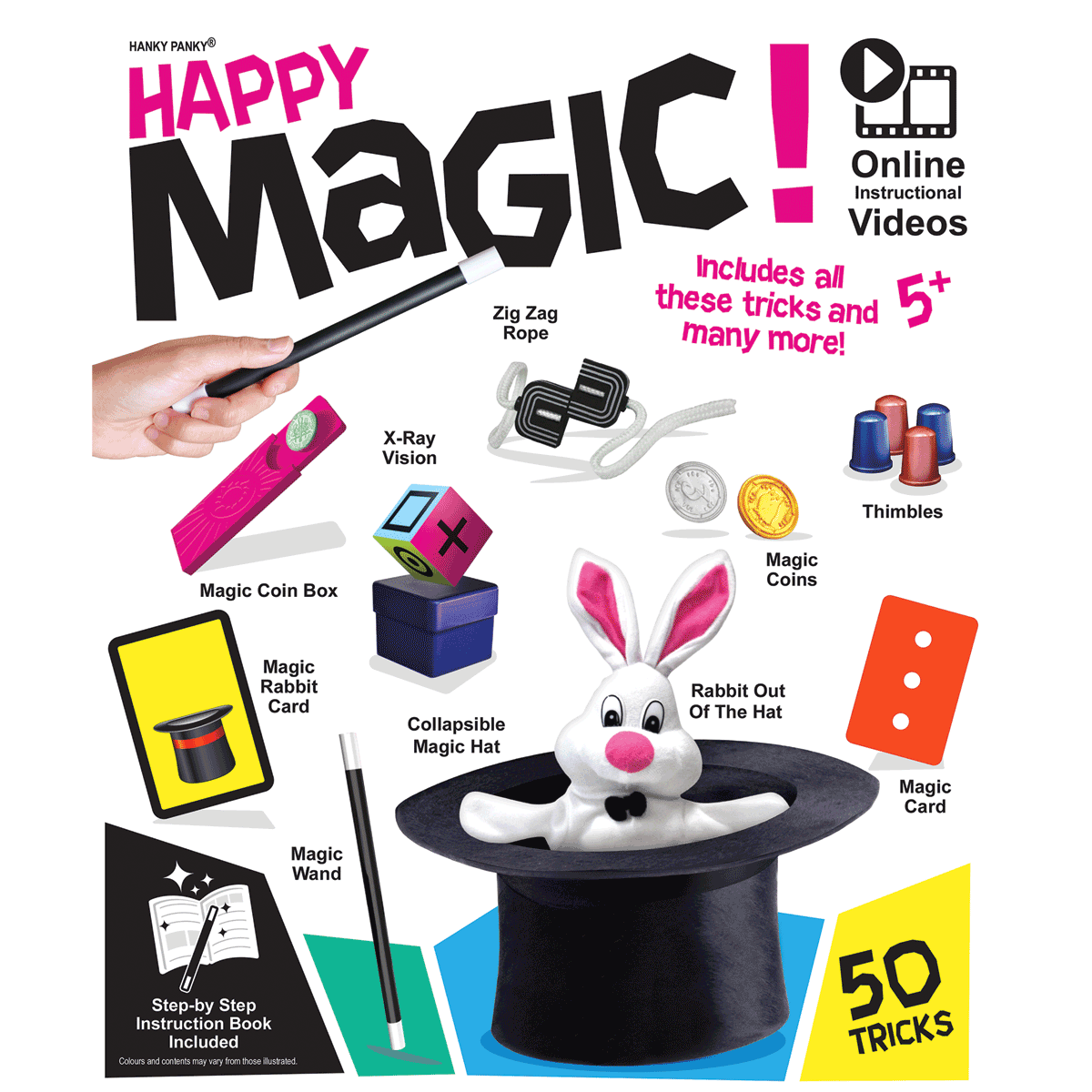 Fantasma Magic Happy Magic Hat Beginners Tricks Set - 50 Magic Tricks