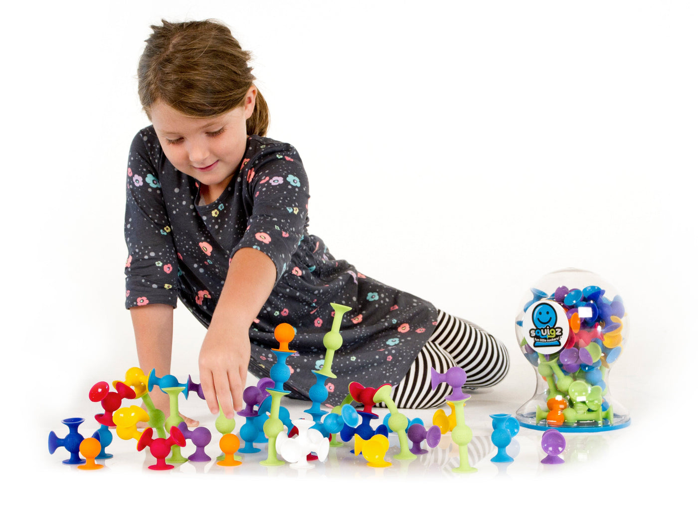 Fat Brain Toy Co Blocks Fat Brain - Squigz Deluxe Set 50 Pieces