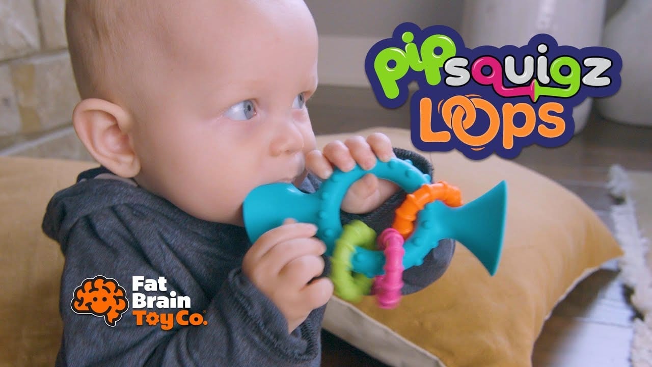 Fat Brain Toy Co Teethers Fat Brain - PipSquigz Loops - Orange