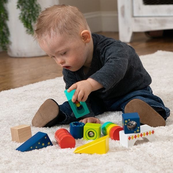 Fat Brain Toy Co Wooden Puzzles Fat Brain Explore and Discover Sensory Blocks