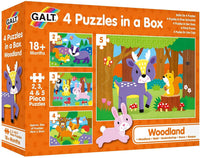 GALT Floor Puzzles Galt - 4 Puzzles in a Box - Woodland