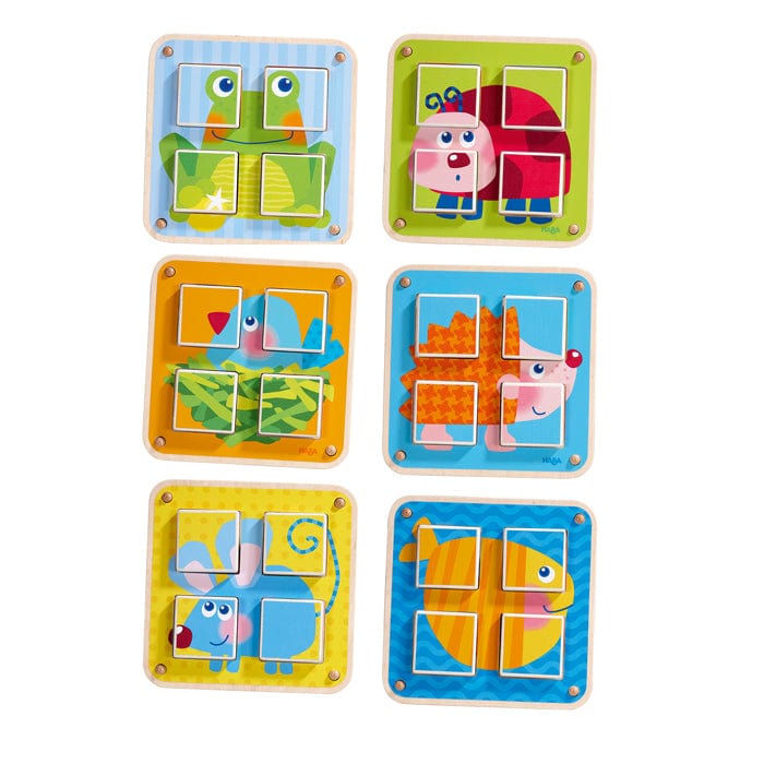 HABA Wooden Puzzles HABA - Cubes Puzzle Garden Animals