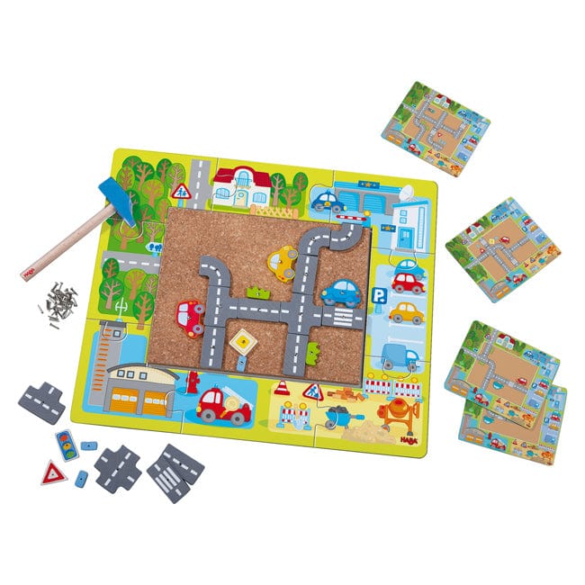 HABA Wooden Puzzles HABA - Geo Shape Tack Zap In Town