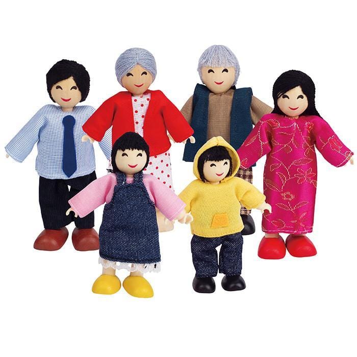 Hape Doll Houses and Furniture Hape Dolls Asian Family Set of 6