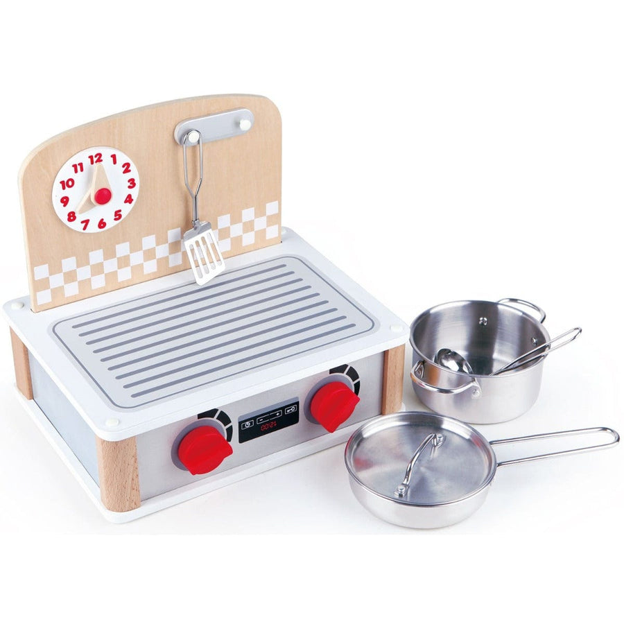 Hape In the Kitchen Hape 2-in-1 Kitchen & Grill Set 6 Pieces