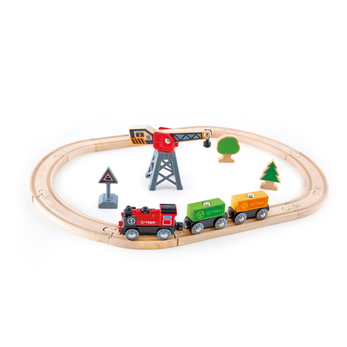 Hape Train Sets Hape Cargo Delivery Loop 19 Pieces