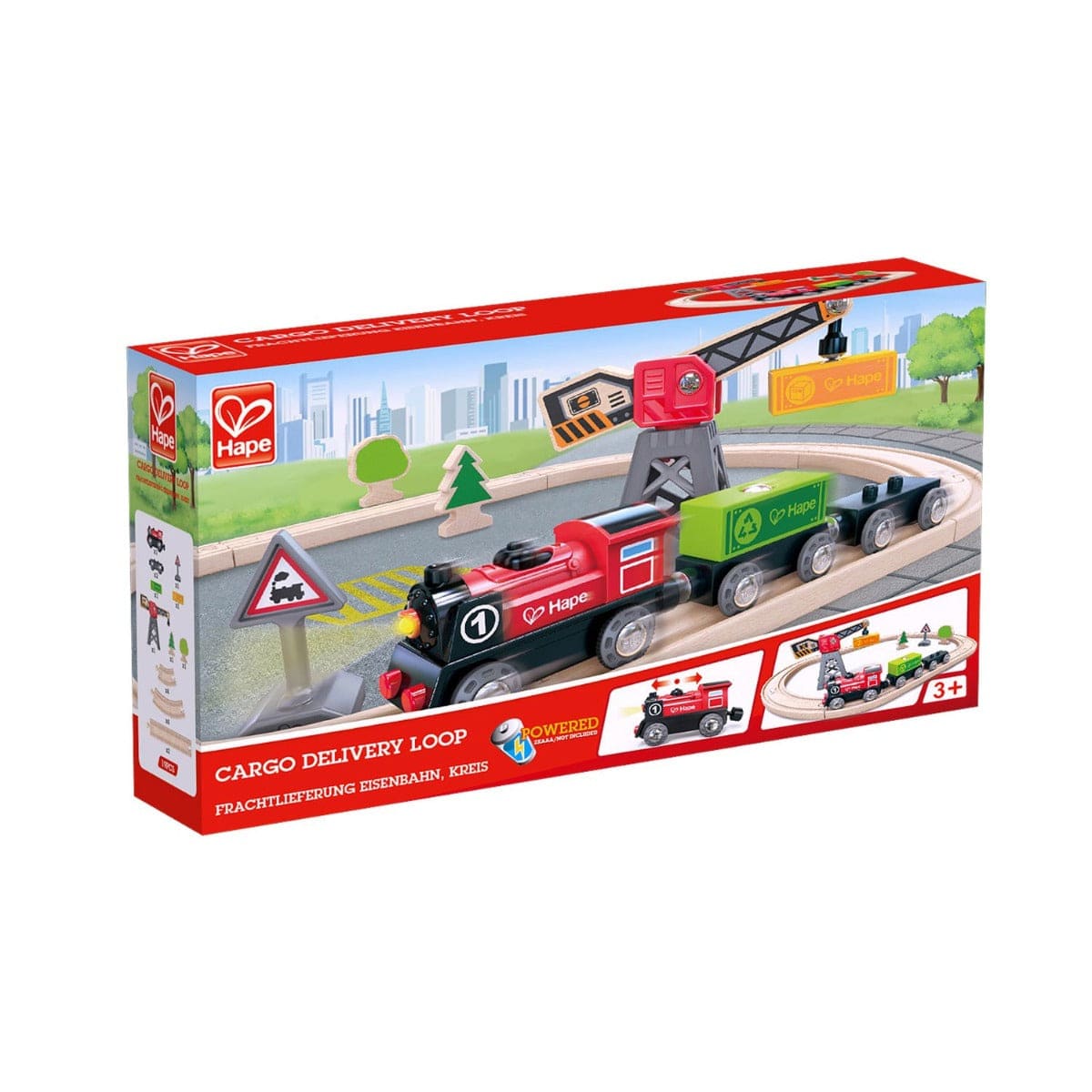 Hape Train Sets Hape Cargo Delivery Loop 19 Pieces