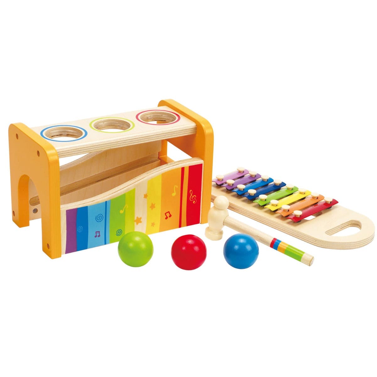 Hape Wooden Musical Toys Hape Early Melodies Pound and Tap Bench