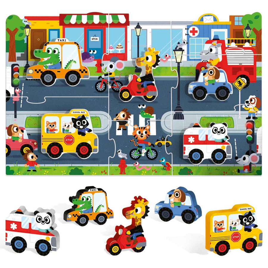 Headu Floor Puzzles Montessori My First Puzzle The City