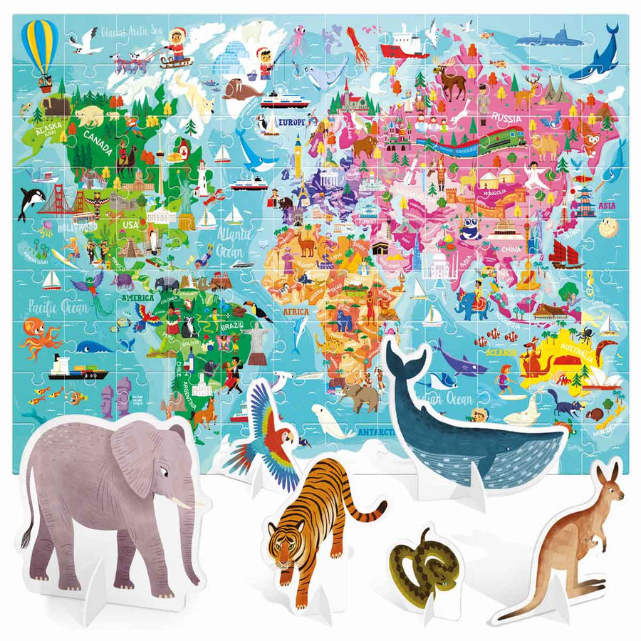 Headu Floor Puzzles World Tour Giant Puzzle