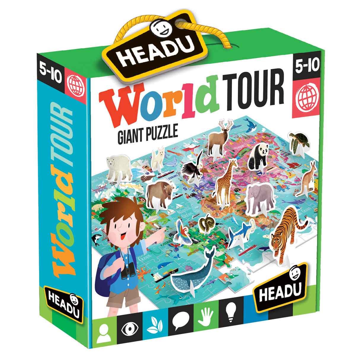 Headu Floor Puzzles World Tour Giant Puzzle