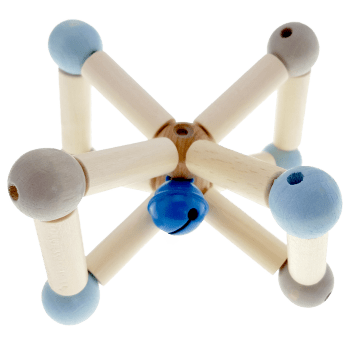 Hess-Spielzeug Teethers Hess-Spielzeug Rattle Natural Twisty Blue