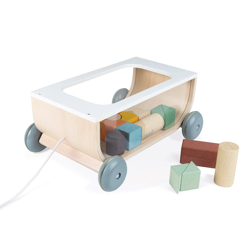 Janod Wooden Blocks Janod - Cocoon Cart with Blocks