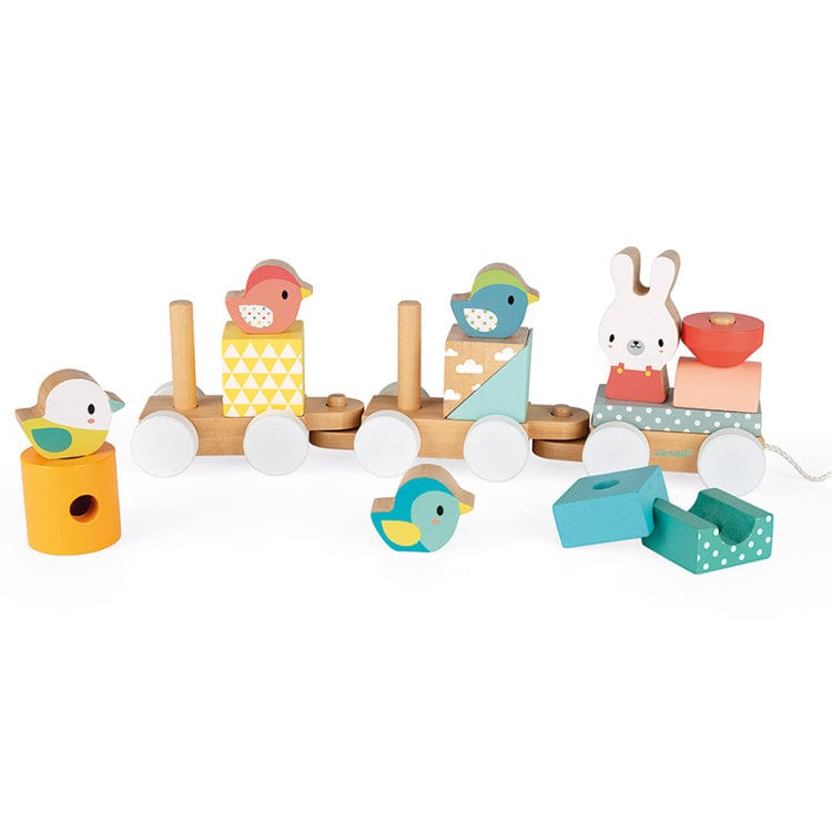 Janod Wooden Blocks Janod Pure Shape Sorting Train