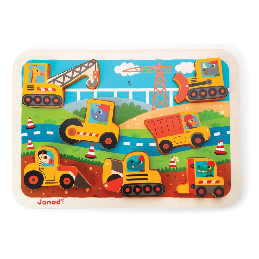 Janod Wooden Puzzles Janod - Construction Chunky Puzzle