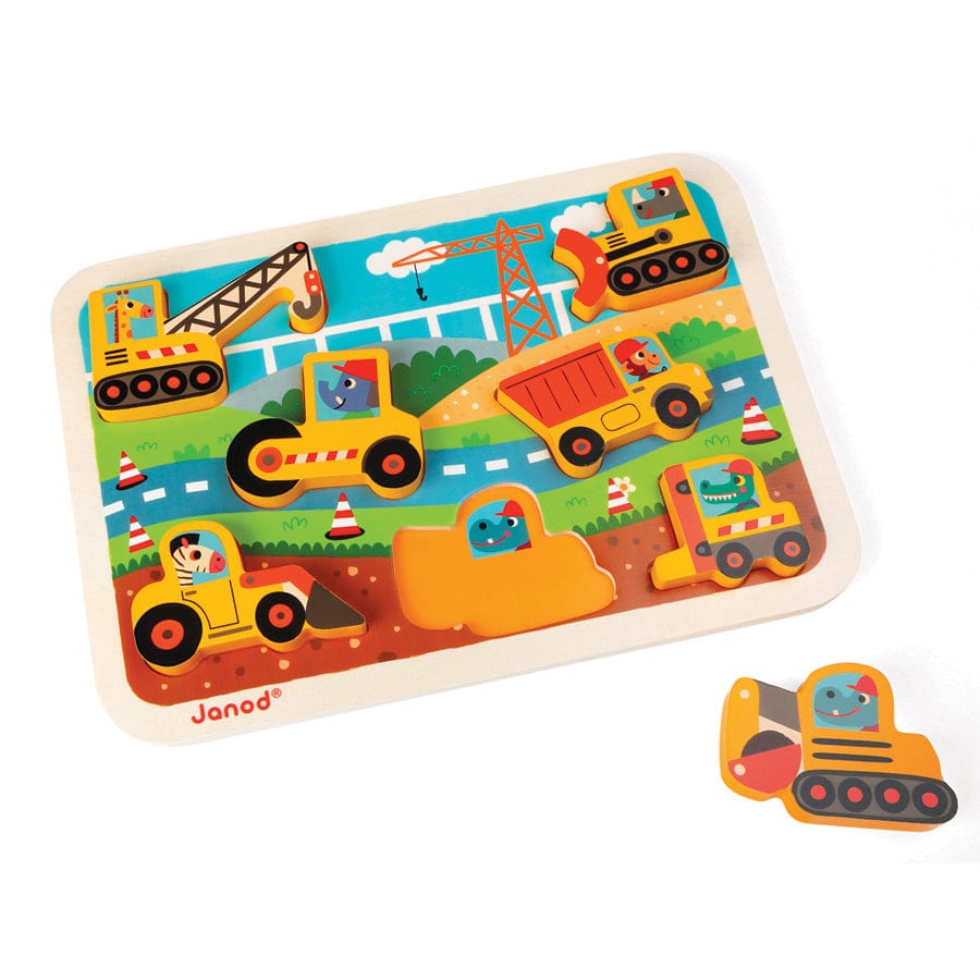 Janod Wooden Puzzles Janod - Construction Chunky Puzzle