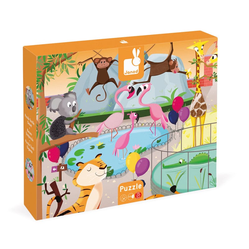 Janod Wooden Puzzles Janod - Tactile Puzzle Zoo