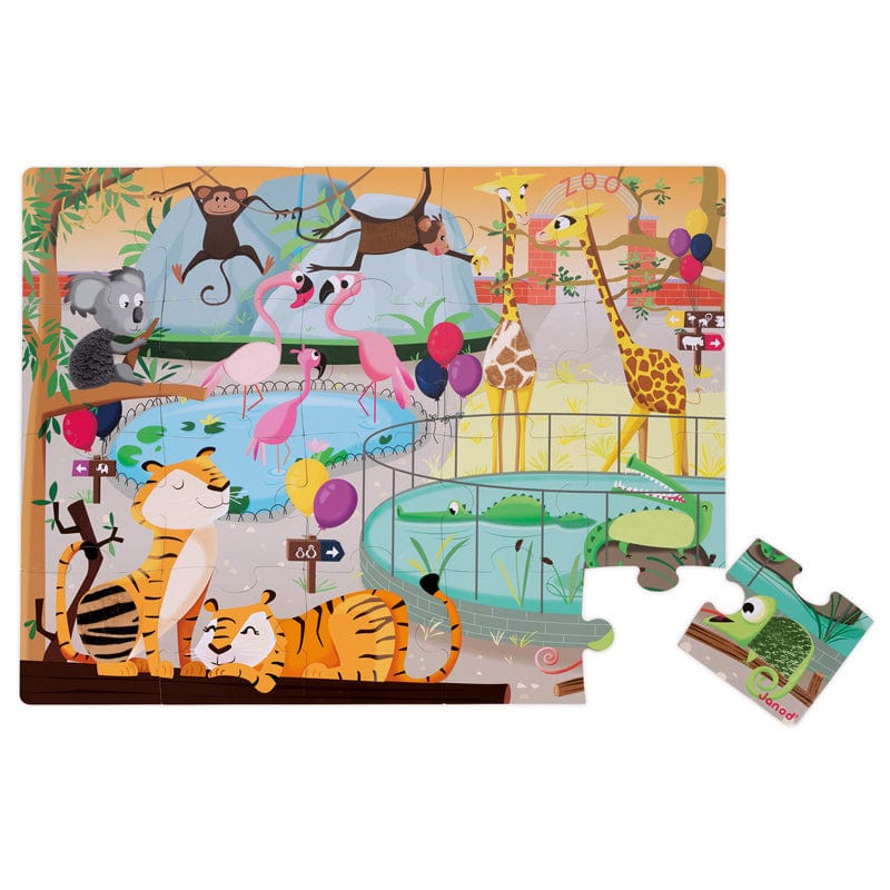 Janod Wooden Puzzles Janod - Tactile Puzzle Zoo