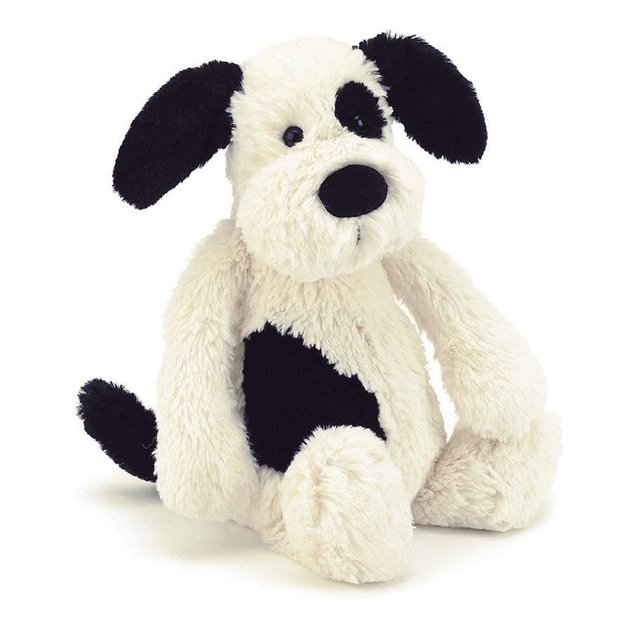 Jellycat Teddies, Bunnies & Cute Critters Jellycat Black & Cream Puppy Small