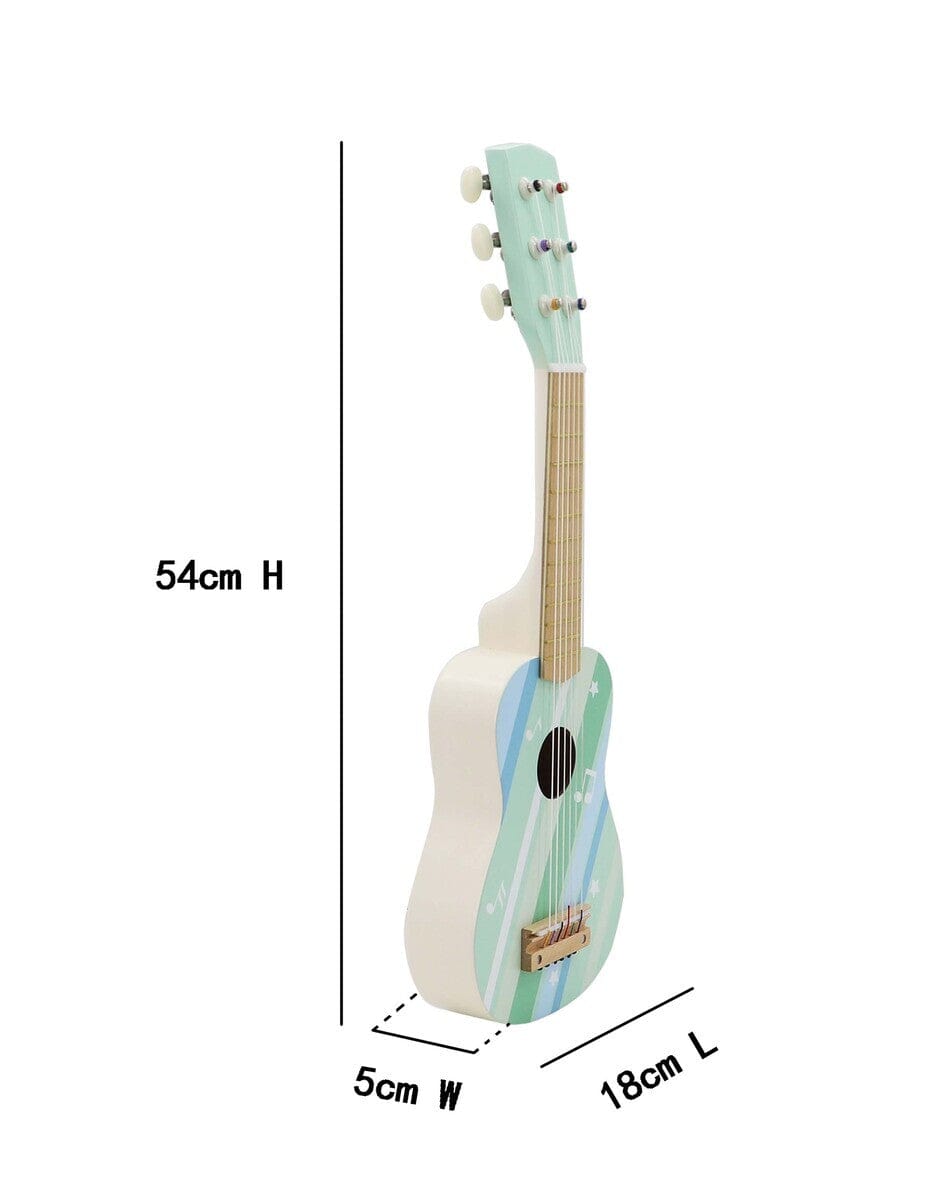 Kaper Kidz Wooden Musical Toys Calm & Breezy Wooden Guitar Misty Aqua