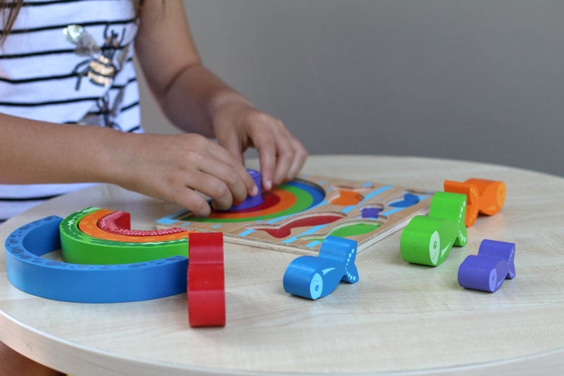 Kiddie Connect Wooden Puzzles Rainbow Fish Puzzle