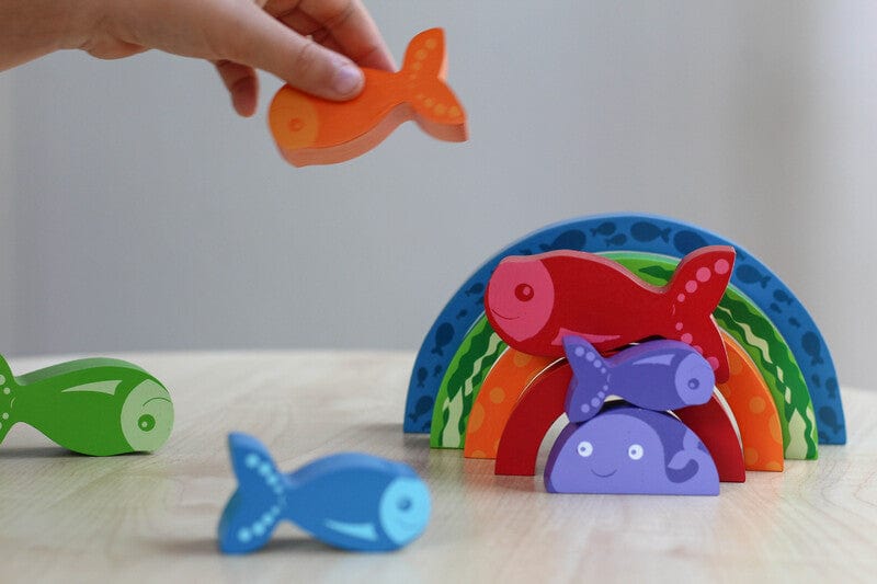 Kiddie Connect Wooden Puzzles Rainbow Fish Puzzle