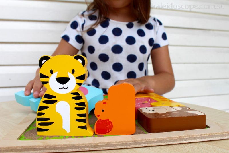 Kiddie Connect Wooden Puzzles Wild in the jungle puzzle