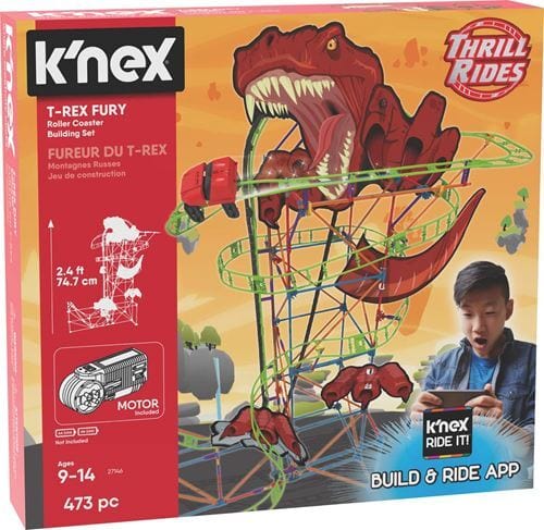 KNex Model Building K’NEX – T Rex Fury Roller Coaster Building Set