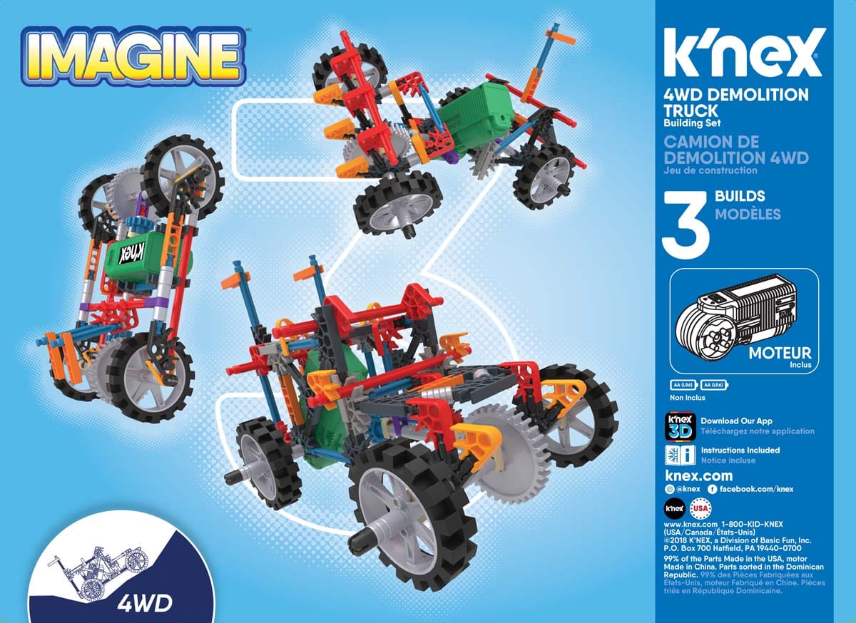 KNex Technology & Engineering K'Nex - 4WD Demolition Truck Building Set