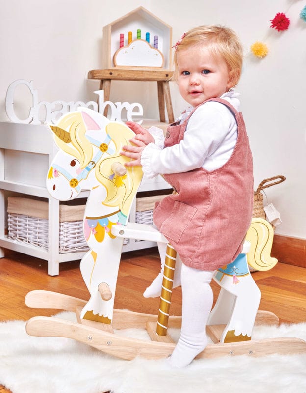 Le Toy Van Balance Boards & More Petilou Rocking Horse Unicorn Carousel