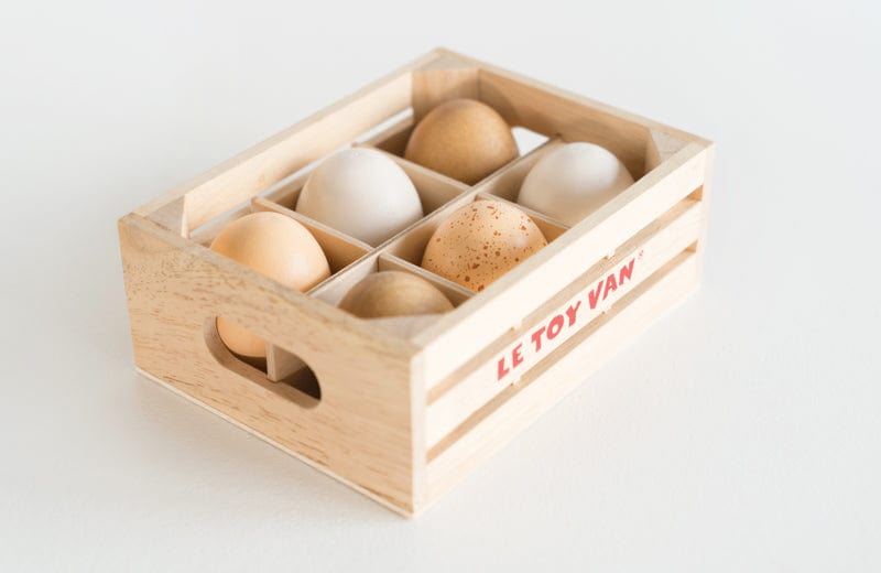 Le Toy Van Shops Honeybake Farm Eggs in Crate