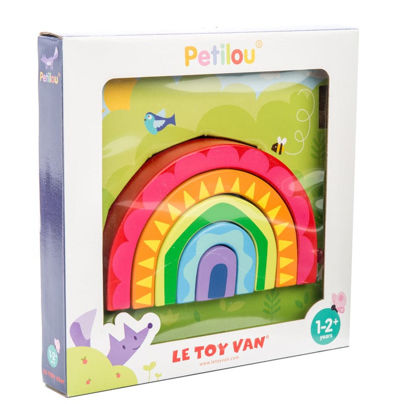 Le Toy Van Wooden Blocks Petilou Rainbow Tunnel