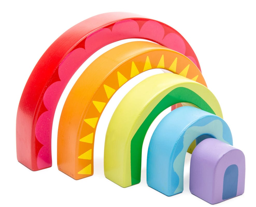 Le Toy Van Wooden Blocks Petilou Rainbow Tunnel