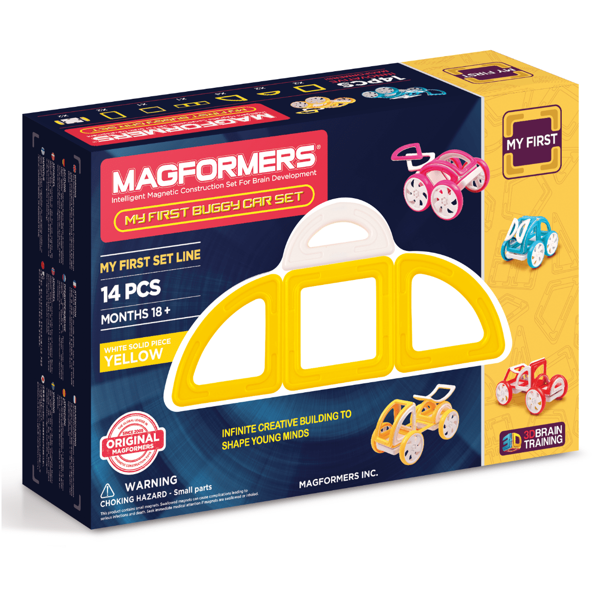 MAGFORMERS Technology & Engineering Magformers My First Buggy Car Set (Yellow)