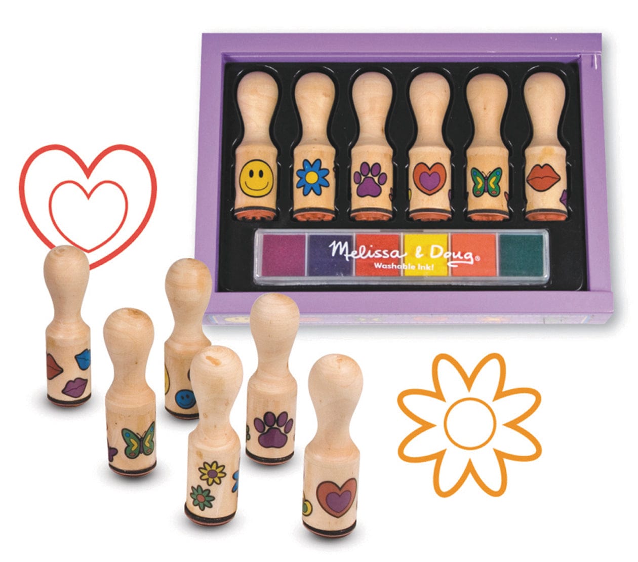 Melissa and Doug Art & Craft M&D - Happy Handle Stamp Set