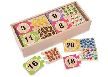 Melissa and Doug Floor Puzzles Melissa and Doug - Numbers Wooden Puzzle Cards