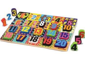 Melissa and Doug Floor Puzzles Melissa & Doug - Jumbo Numbers Chunky Puzzle 20 Pieces