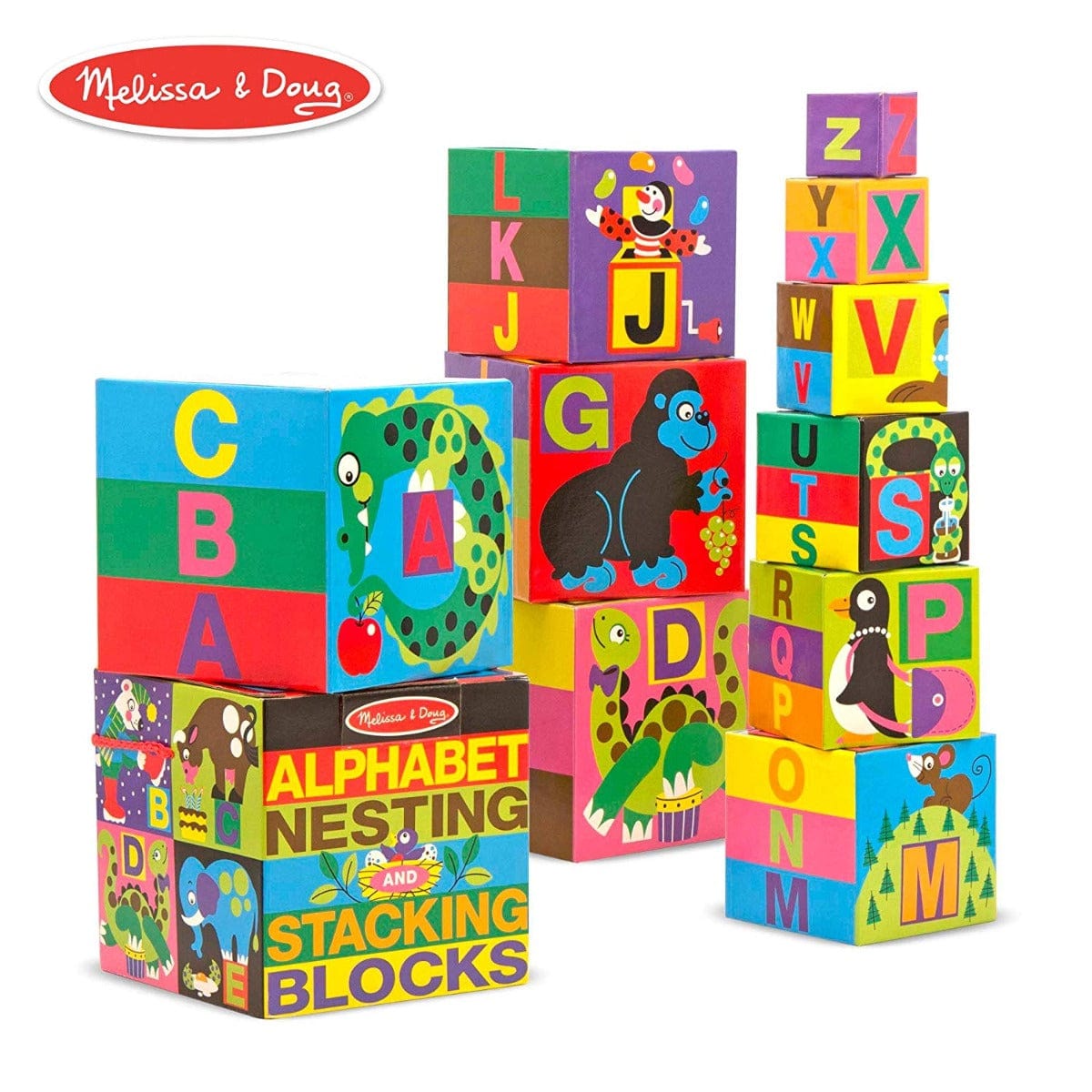 Melissa and Doug Literacy Melissa and Doug Alphabet Nesting & Stacking Blocks