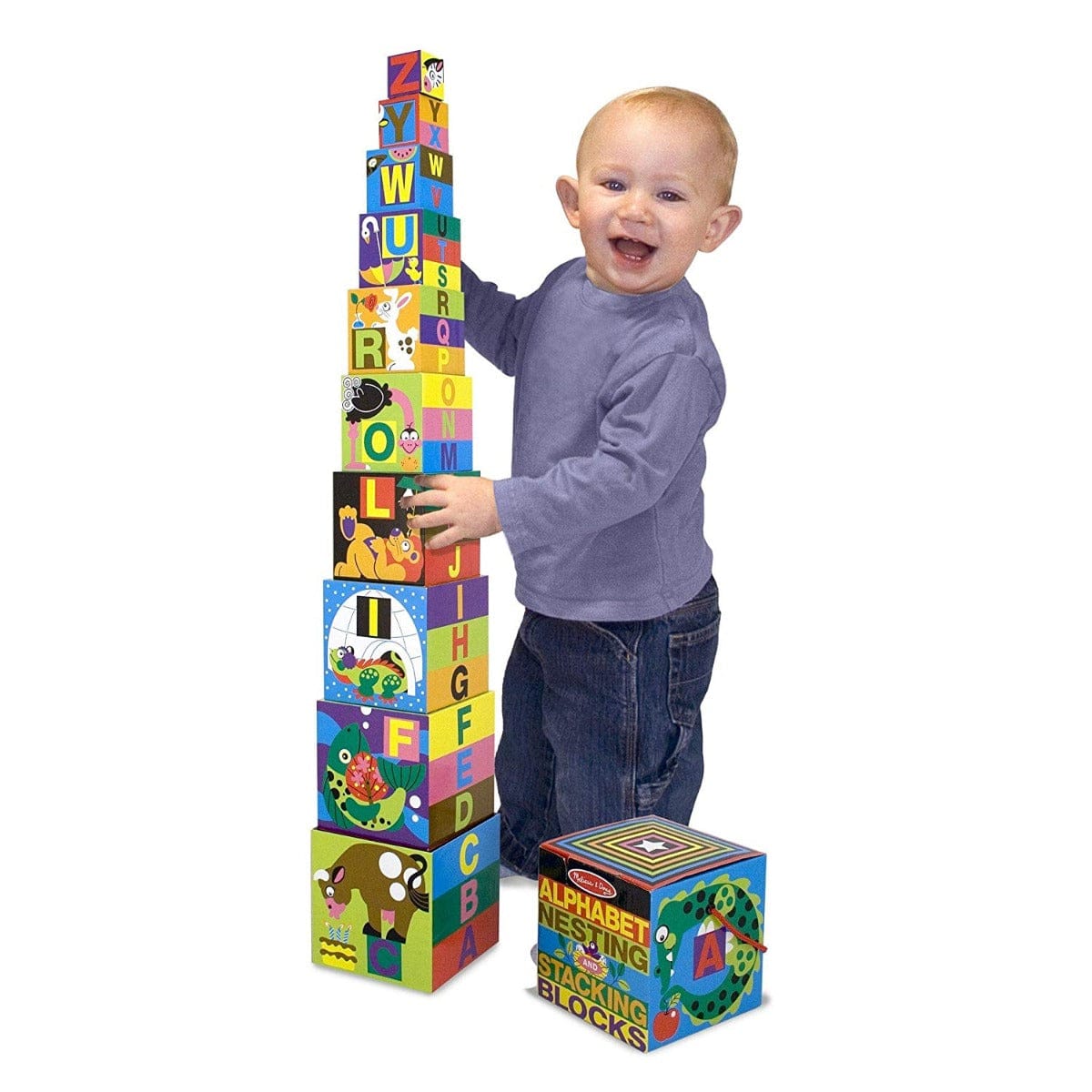 Melissa and Doug Literacy Melissa and Doug Alphabet Nesting & Stacking Blocks