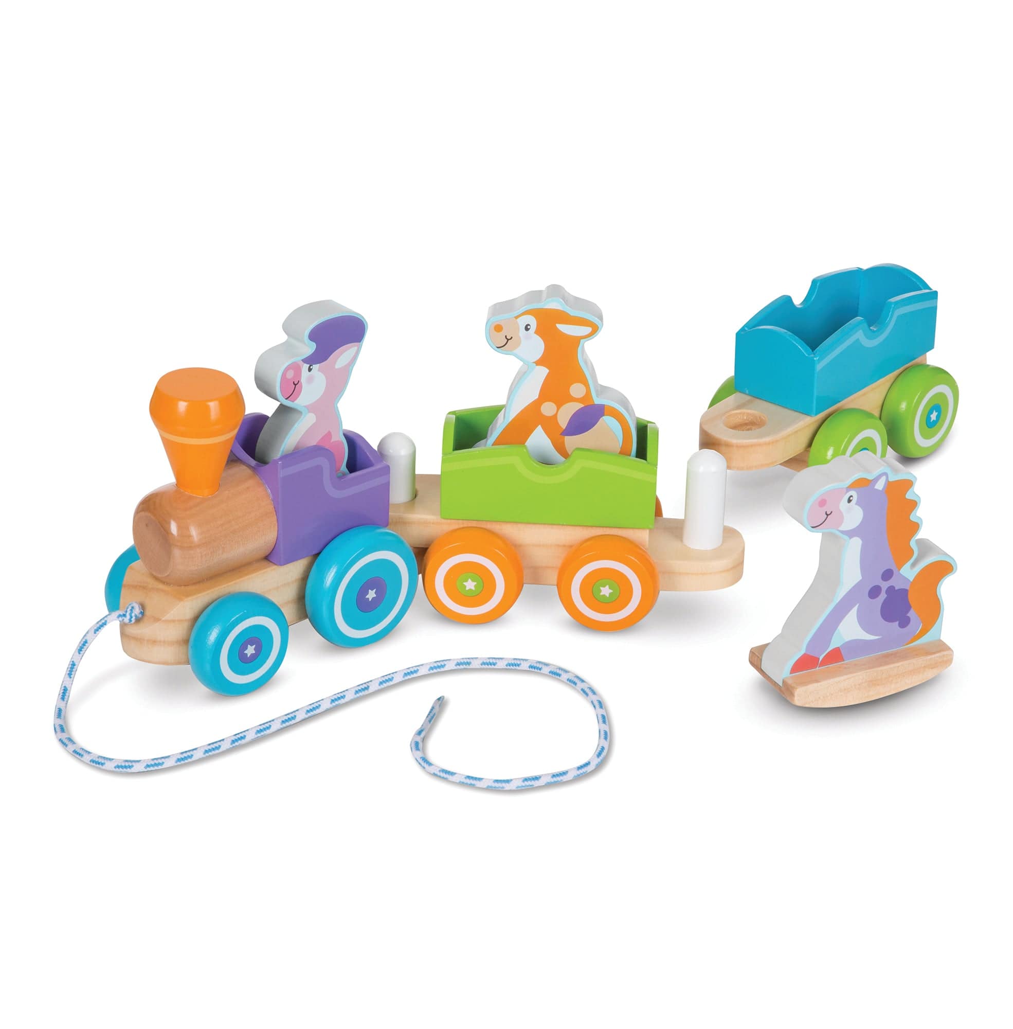 Melissa and Doug Push & Pull Toys Melissa and Doug - First Play - Rocking Farm Animals Pull Train