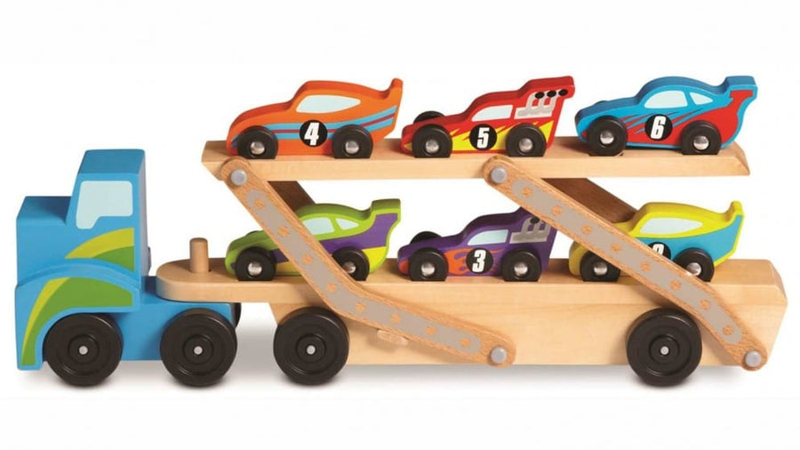 Melissa and Doug Toy Garages & Vehicles Melissa and Doug Jumbo Race-Car Carrier