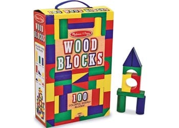 Melissa and Doug Wooden Blocks Melissa and Doug 100 Wood Block Set