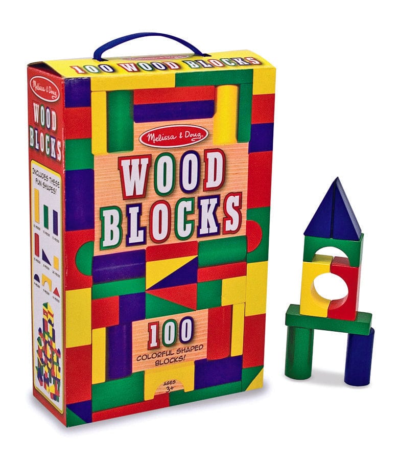 Melissa and Doug Wooden Blocks Melissa and Doug 100 Wood Block Set