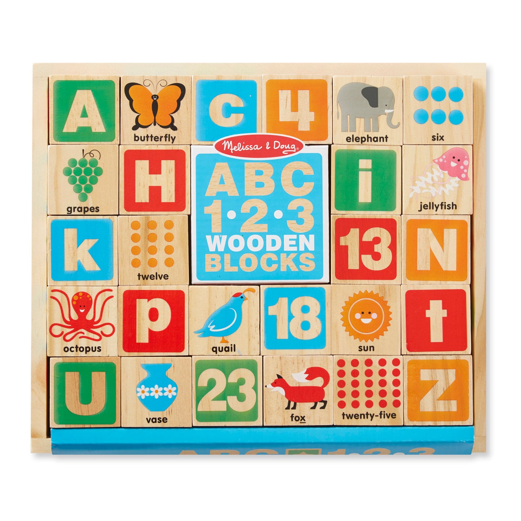 Melissa and Doug Wooden Blocks Melissa and Doug - ABC-123 Wooden Blocks